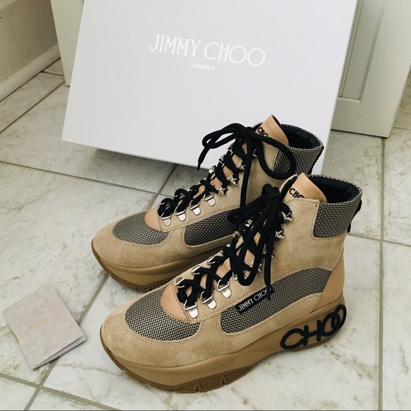 Jimmy Choo Beige and Black Sneakers - Picture 3 of 12